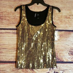 NWT Bisou Bisou Sequin Tank